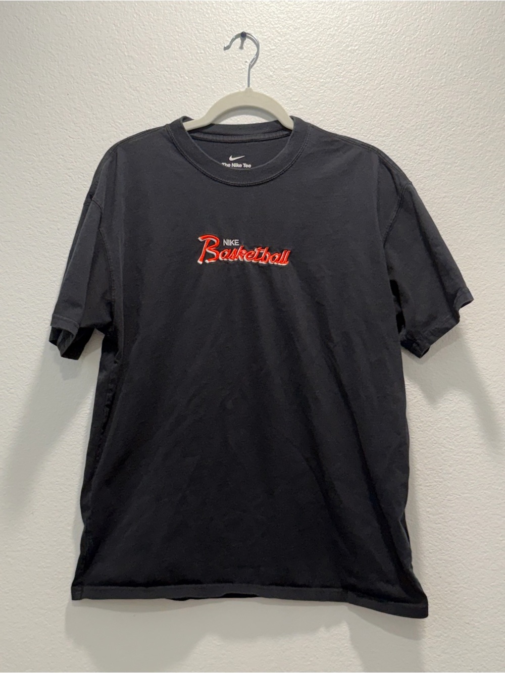 Nike The Nike Tee Basketball Graphic Print Logo Embroidered Black T-Shirt M